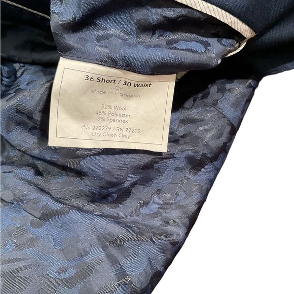 JOSEPH ABBOUD Men’s Size 36/30 Blue Wool Polyester Sport Coat Blazer Suit Jacket - Picture 10 of 16